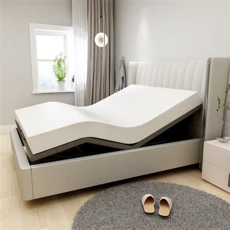 adjustable electrical bed frame on matress spring box|adjustable bed frame layout.